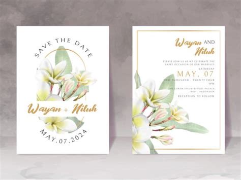 Colorfull Floral Wedding Invitation Card Graphic By Theresia Studio