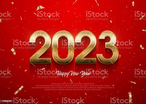 Vetores De Fundo Do Ano Novo 2023 Com Números De Ouro Brilhantes E Mais
