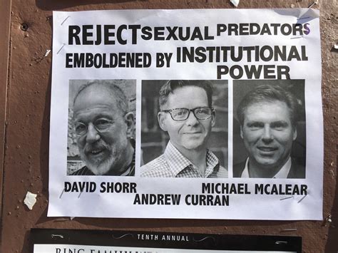 posters call to reject sexual predators wesleying