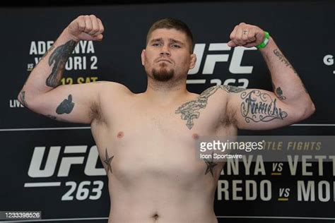 Jake Collier Steps On The Scale For The Official Weigh In For Ufc 263 News Photo Getty Images