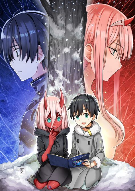 Zero Two And Hiro Anime Darling In The Franxx Anime Zero Two Hiro