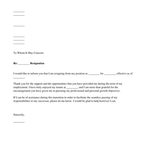 Valid Letter Of Resignation Downloadvalid