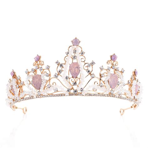 Buy Kmvexo Gorgeous Pink Crystal Princess Tiara