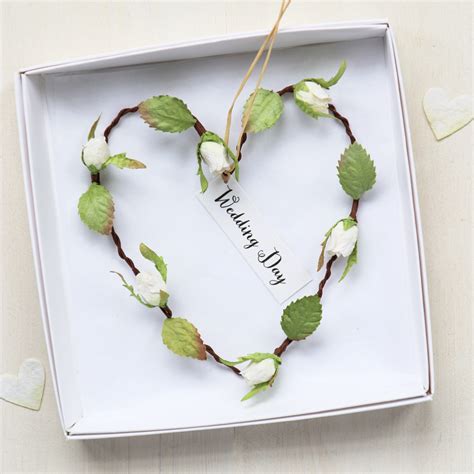 Buying wedding gifts online is easier than you think. Wedding Day Gift | Small Rosebud Heart Present to Buy Online
