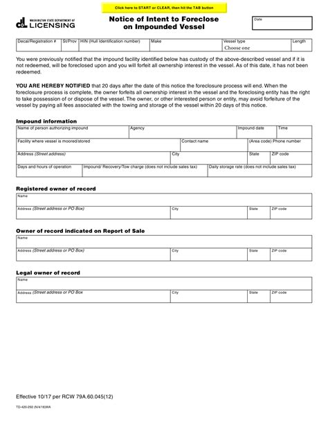Form Td 420 292 Fill Out Sign Online And Download Fillable Pdf