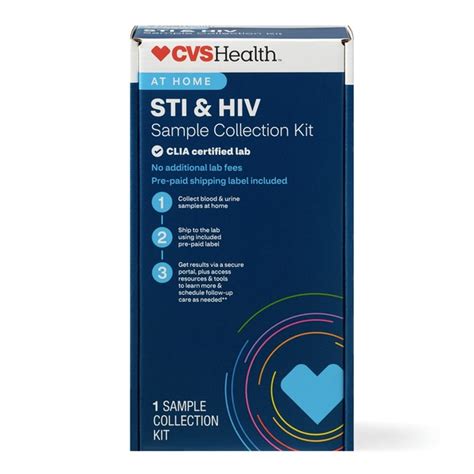 Cvs Health At Home Sti And Hiv Test Kit 1 Ct Pick Up In Store Today At Cvs