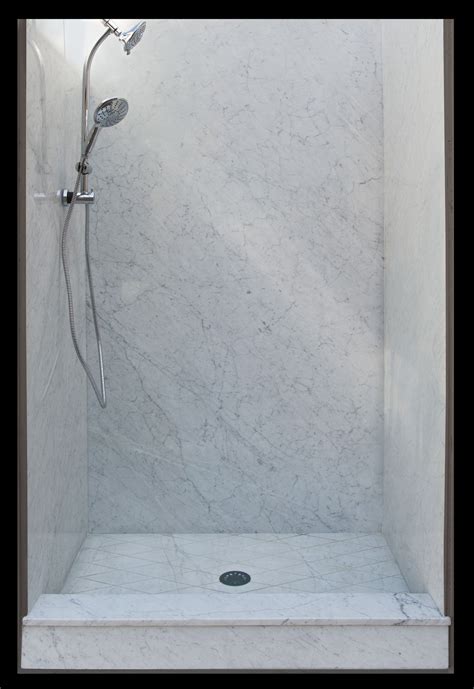 Tired Of Cleaning Your Grout Lines Try A Grout Less Natural Marble Shower Surround Visit Us At
