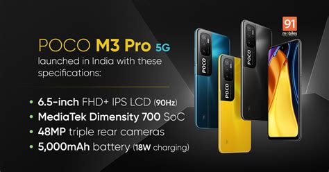 Poco M3 Pro 5g Goes Official In India With Dimensity 700 Soc Price