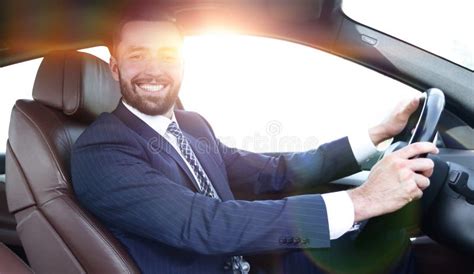Portrait Of A Man Driving His Car Stock Photo Image Of Auto Road