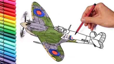 How To Draw Supermarine Spitfire Fighter Aircraft Drawing And