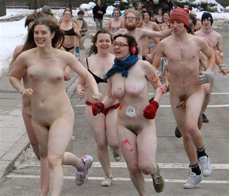 Public Nudity Project Polar Bear Run University Of Chicago Usa