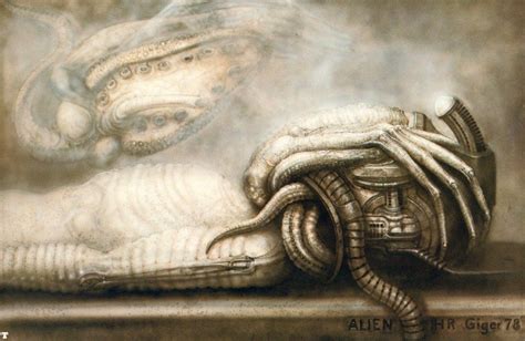 The Original Alien Concept Art Is Terrifying Hr Gigers Original