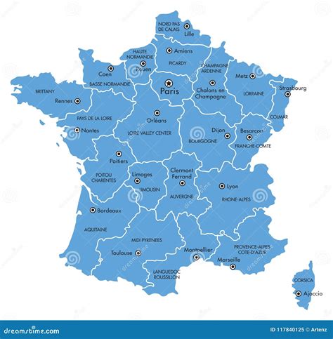 Map Of France With Major Cities Zoning Map