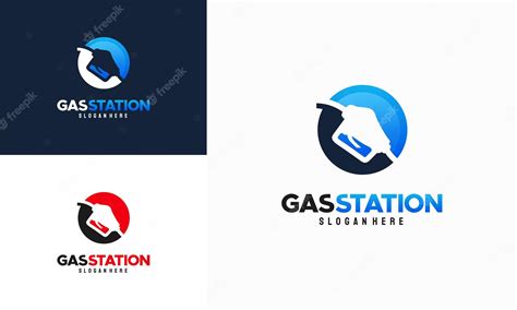 Premium Vector Modern Gas Station Logo Design Concept Vector