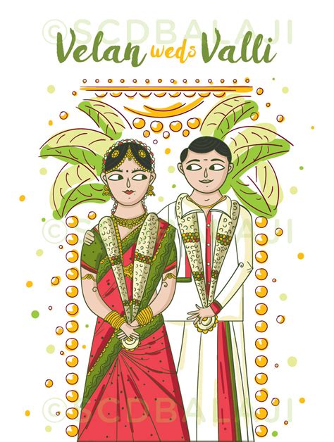 'ranjeep' by invitations by ajalon. Quirky Indian Wedding Invitations - Tamil Wedding Invitation Illustration and Design