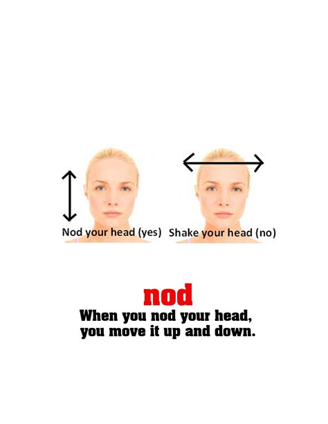 Nod When You Nod Your Head You Move It Up And Down Picture