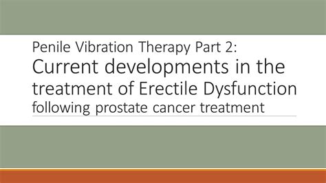 Treatment Options For Post Prostatectomy Erectile Dysfunction YouTube