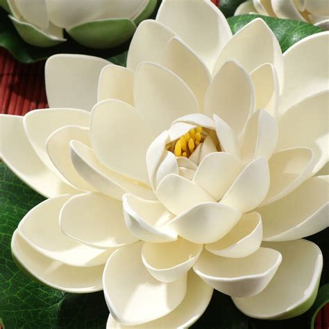 6pcs Artificial Fake Lotus Leaf Flowers Water Lily Floating Pool Plants
