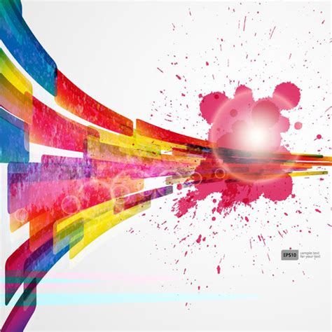 Colorful Object Splash Backgrounds Vector 03 Vector Background Free