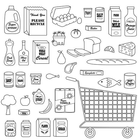 Arriba Foto Imagenes De Productos De Supermercado Para Colorear