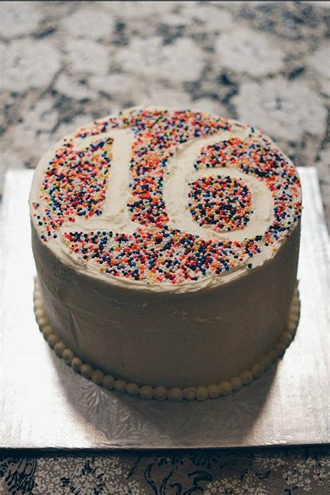 Sweet 16 cakes · desserts · food · 16th birthday cakes. 16th Birthday (sprinkle) Cake! - Crumbs + Tea