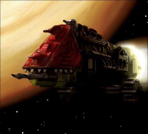 Warhammerevilsunzorkshipbymikkow Ork Spaceship Starship