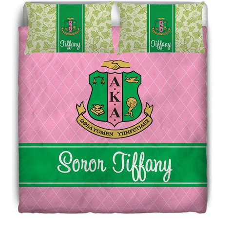 Sorority Duvet Cover Or Comforter Set Personalized Alpha Kappa Alpha Sorority Aka Alpha