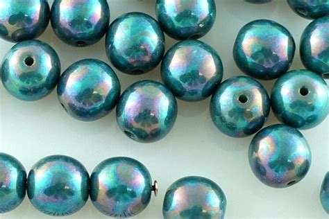 50psc Antique Aqua Blue Picasso 4mm Czech Fire Polished Glass Beads