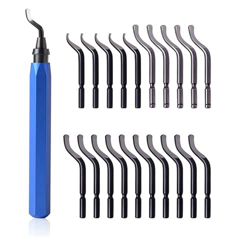 Mavast Aluminum Deburring Tool With 21 High Speed Steel Blades Blue