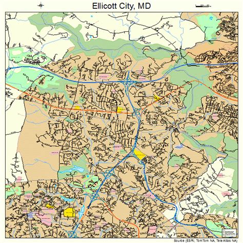 ellicott city zip code map map