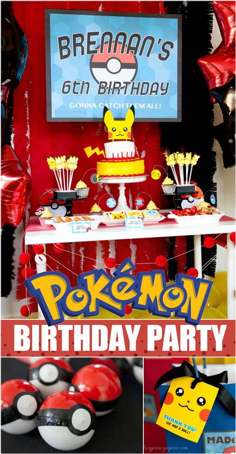 Easy Pokemon Birthday Party Ideas Frog Prince Paperie