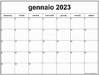 gennaio 2023 calendario gratis italiano | Calendario gennaio