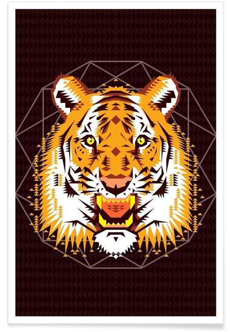 Geometric Tiger Poster Juniqe