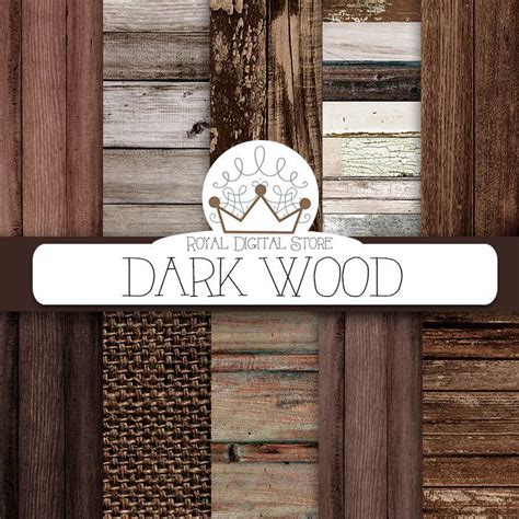 Wood Digital Paper Dark Wood With Wood Background Wood Texture