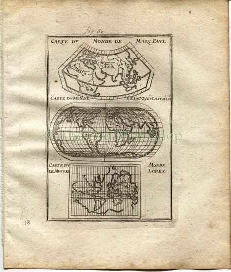 1719 Manesson Mallet World Map Maps By Marco Polo Giacomo Etsy
