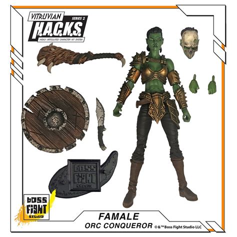 Vitruvian Hacks Series 2 Fantasy Wave 2 Female Orc Conqueror