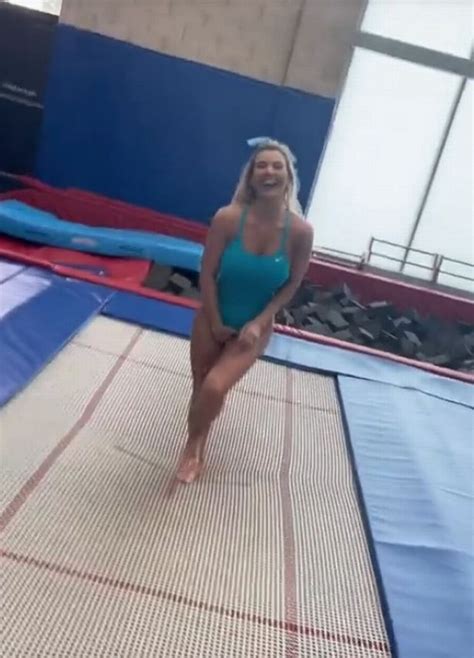 Christine Mcguinness Showcases Figure As She Bounces In Skimpy Swimsuit