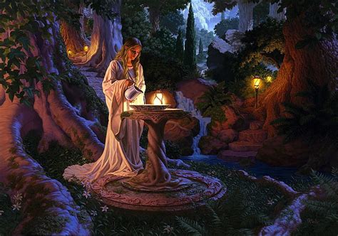 Galadriel Art Luminos Elf Queen Illustration Raoul Vitale
