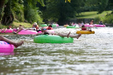 Dozens Of People Enjoy Tubing Down North Georgia River Editorial Photo Image Of Blur Relaxing