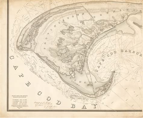 Mammoth Map Of Provincetown And Outer Cape Cod Rare Antique Maps