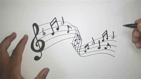 How To Draw Musical Notes Youtube