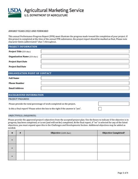 Performance Progress Report Template Specialty Crop Block Grant