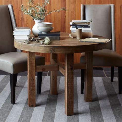 Round reclaimed wood dining table. Emmerson® Reclaimed Wood Round Dining Table | west elm