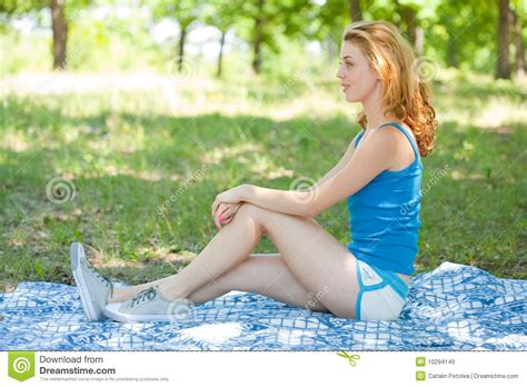 Pretty Blonde Outdoor Stock Image Image Of Caucasian