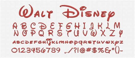 Walt Disney Font A Z And 0 9 Embroidery Design Now Come With