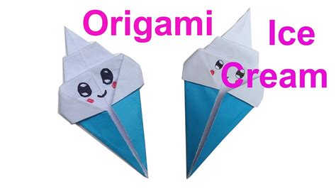 Origami Ice Cream Cone Tutorial Easy For Beginnerseasy Origami Paper