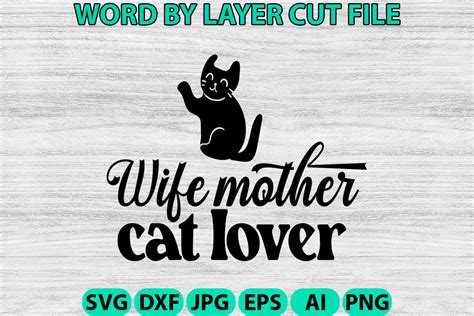 Wife Mother Cat Lover Graphic By Svg Bundlehouse · Creative Fabrica