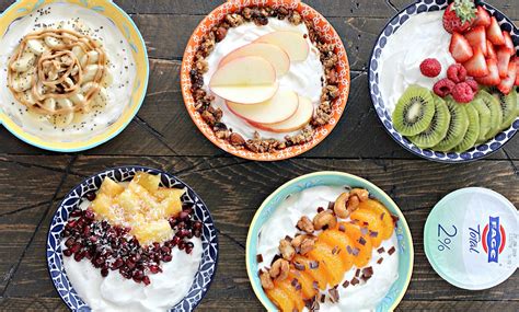 Greek Yogurt Breakfast Bowls 5 Ways The Foodie Physician