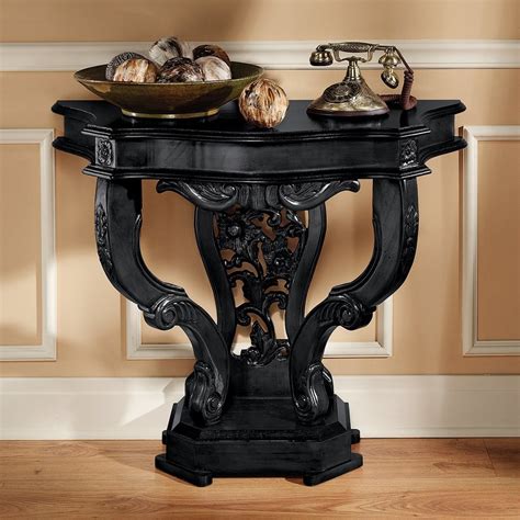 (half rounds) looks like a half circle and is used primarily as decorative trim. Shop Design Toscano Val De Loire Black Half-Round Console ...