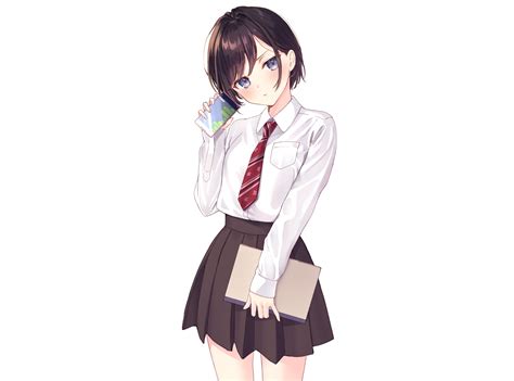 Download 2020x1500 Anime School Girl Beautiful School Uniform Short
